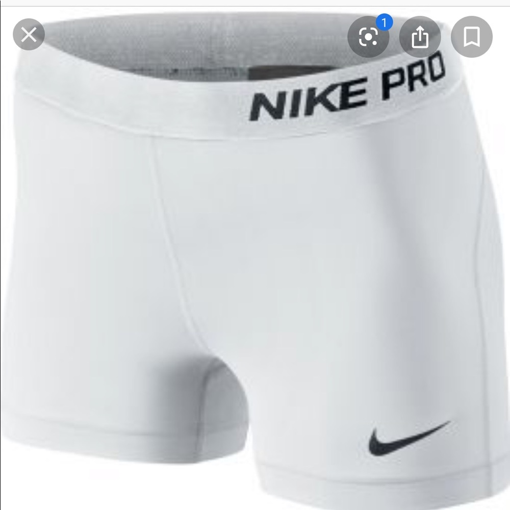 Nike pro white spandex